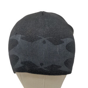 Broner Men's Beanie Hat Black Size OSFM 100% Cotton Flames Graphic